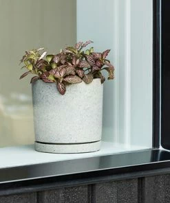 HAY Plant Pot with Saucer XXL Grey