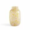 HAY Handmade Splash Glass Vase Pink and Yellow