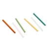 HAY Set of 6 Multicoloured Reusable Glass Sip Cocktail Straws