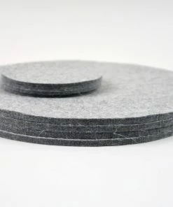 HAY Set of 4 Light Grey Felt Placemats