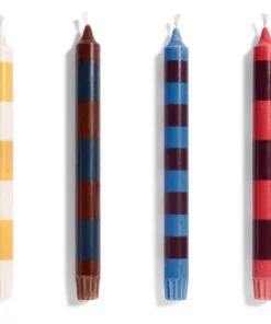 HAY Stripe Candle - Yellow and White