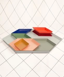 HAY Light Amber Steel Kaleido XS Tray