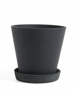 HAY Macetero Flowerpot L Black