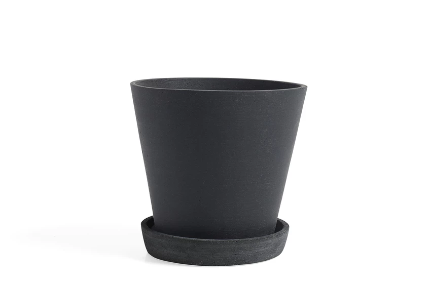 New ๐ HAY Macetero Flowerpot L Black ๐งจ 3 HAY Macetero Flowerpot L Black