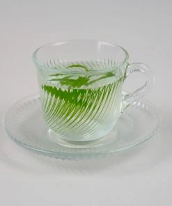 HAY Pirouette Glass Cup & Saucer Set of 2