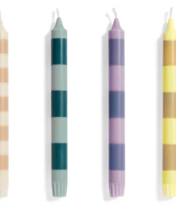 HAY Stripe Candle - Yellow and White