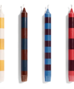 HAY Stripe Candle - Purple and Lilac