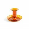 HAY Amber Flare Glass Candlestick