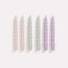 HAY Candle Twist Light Rose, Light Grey and Lilac Set of 6
