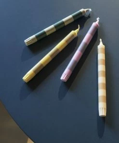 HAY Stripe Candle - Beige and Sand
