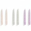 HAY Set 6 Candles Twist Light Pink Light Grey Lilac