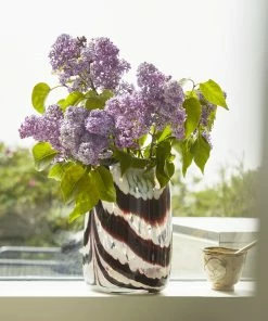 HAY HAY Splash Vase / Roll Neck L Coffee and White