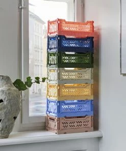 HAY Small Coloured Storage Crate Box