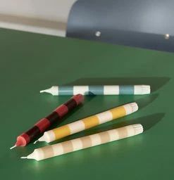 HAY Candle Set of 4 Stripe Douce