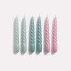 HAY Candle Twist Artic, Teal and Pink Set of 6