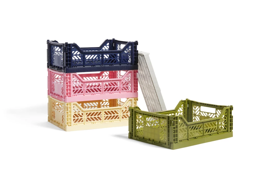 Cheap ❤️ HAY Colour Crate | M 14.5 L - Light Yellow ✔️ 4 HAY Colour Crate | M 14.5 L - Light Yellow