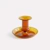 HAY Flare Candle Holder Amber S