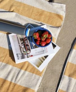 HAY 150 X 100cm Dark Green Frotté Stripe Bath Towel