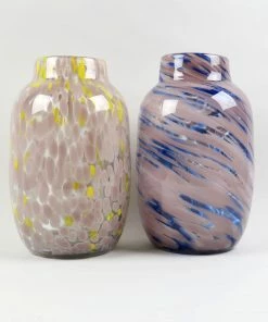 Deals 👏 HAY Hand Blown Splash Vase – Light Pink & Blue – Large ⌛ 16 HAY Hand Blown Splash Vase – Light Pink & Blue – Large