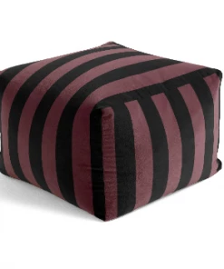 HAY Pouf Soft Stripe / Soft Stripe. Burgundy