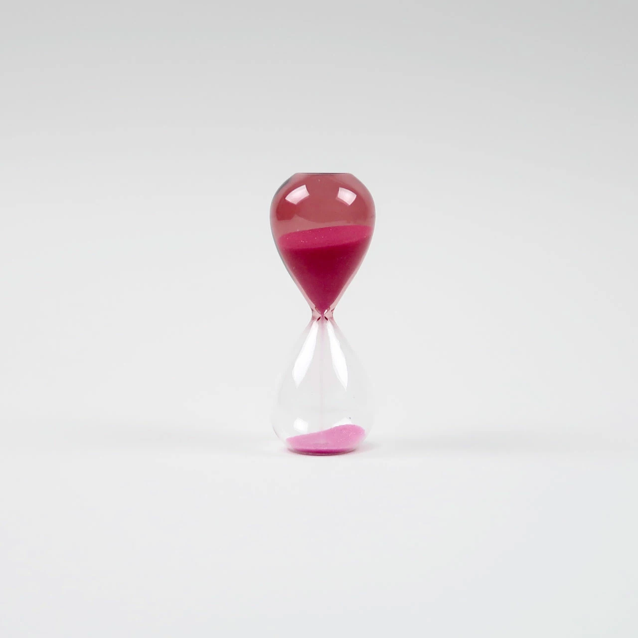 Deals ❤️ HAY Glass Sand Timer - Small - Pink 👏 4 HAY Glass Sand Timer - Small - Pink