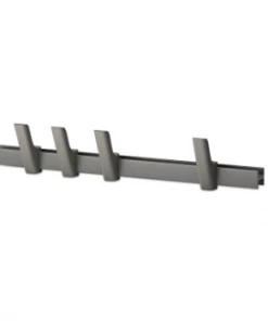 HAY Gray Aluminum and Oak 5 Hooks Beam Coat Rack