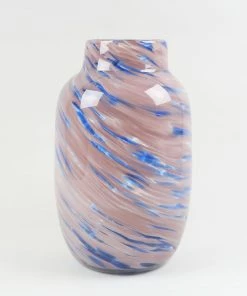 Deals 👏 HAY Hand Blown Splash Vase – Light Pink & Blue – Large ⌛ 13 HAY Hand Blown Splash Vase – Light Pink & Blue – Large