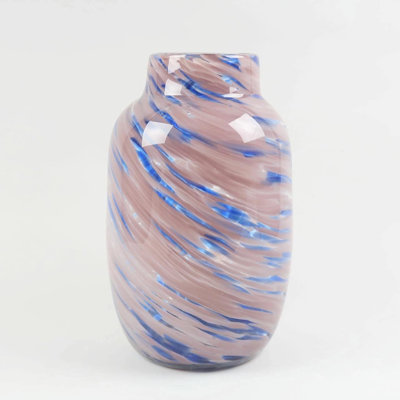 Deals 👏 HAY Hand Blown Splash Vase – Light Pink & Blue – Large ⌛ 6 HAY Hand Blown Splash Vase – Light Pink & Blue – Large