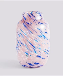 HAY Large Light Pink and Blue Round Splash Vase
