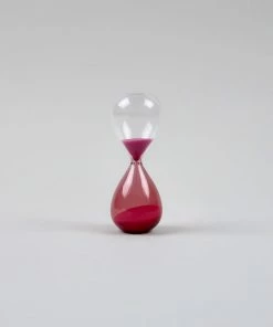 Deals ❤️ HAY Glass Sand Timer - Small - Pink 👏 9 HAY Glass Sand Timer - Small - Pink