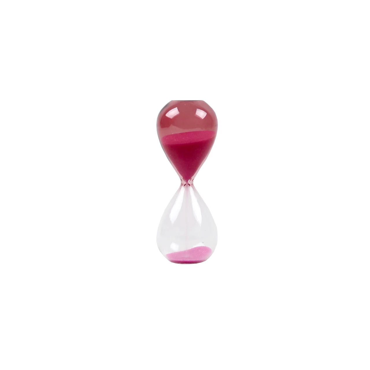 Deals ❤️ HAY Glass Sand Timer - Small - Pink 👏 3 HAY Glass Sand Timer - Small - Pink